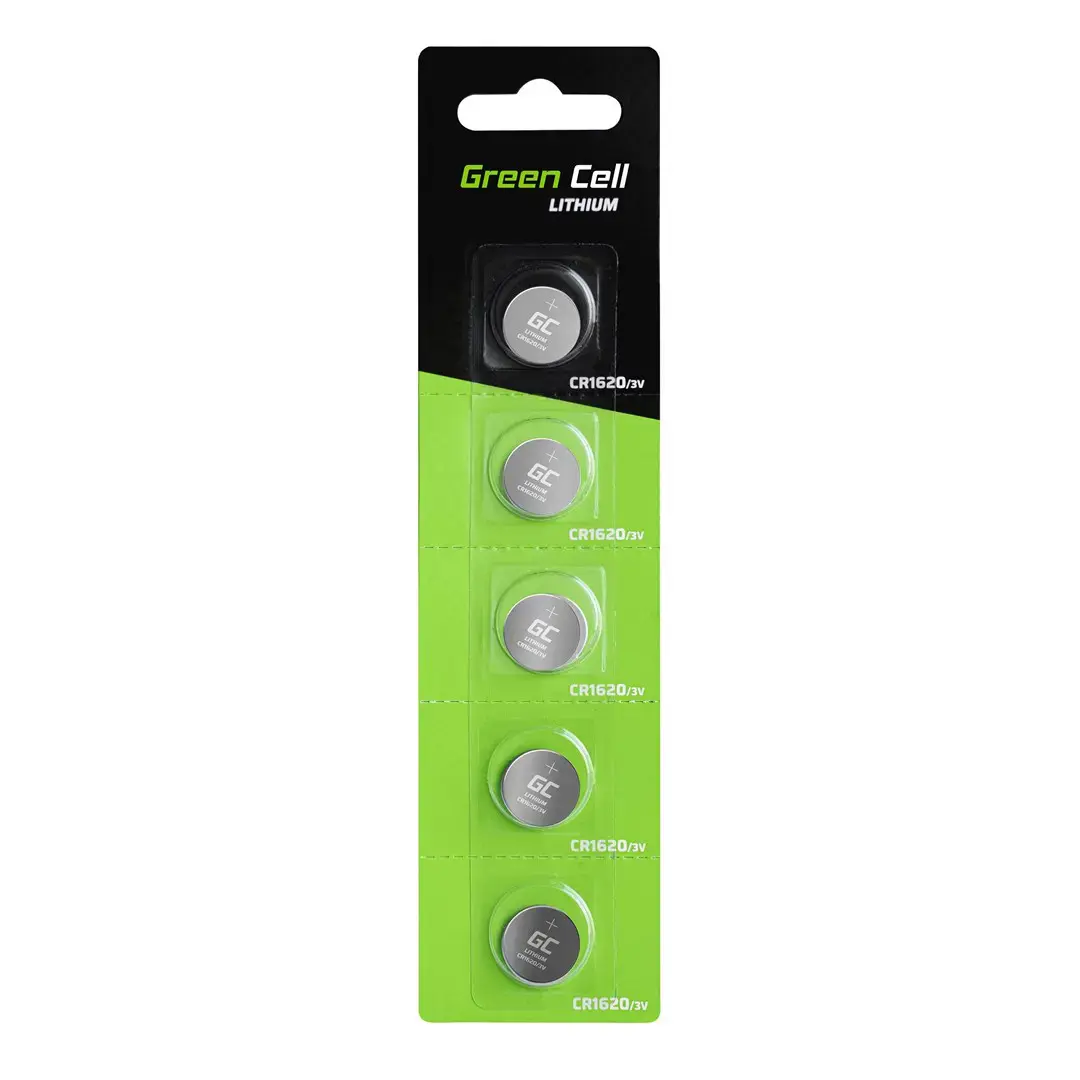 GREENCELL 5x Battery Lithium CR1620 3V 70mAh