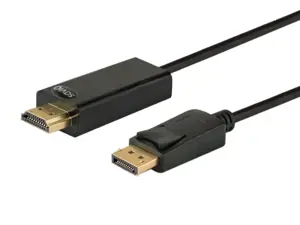 SAVIO kabelis CL-56 (DisplayPort M - HDMI A tipo; 1,5 m; juoda spalva)