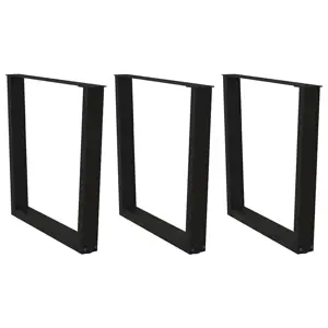 Valgomojo stalo kojos, 3 vnt., juodos, 90x(72-73,3) cm, plienas, V formos