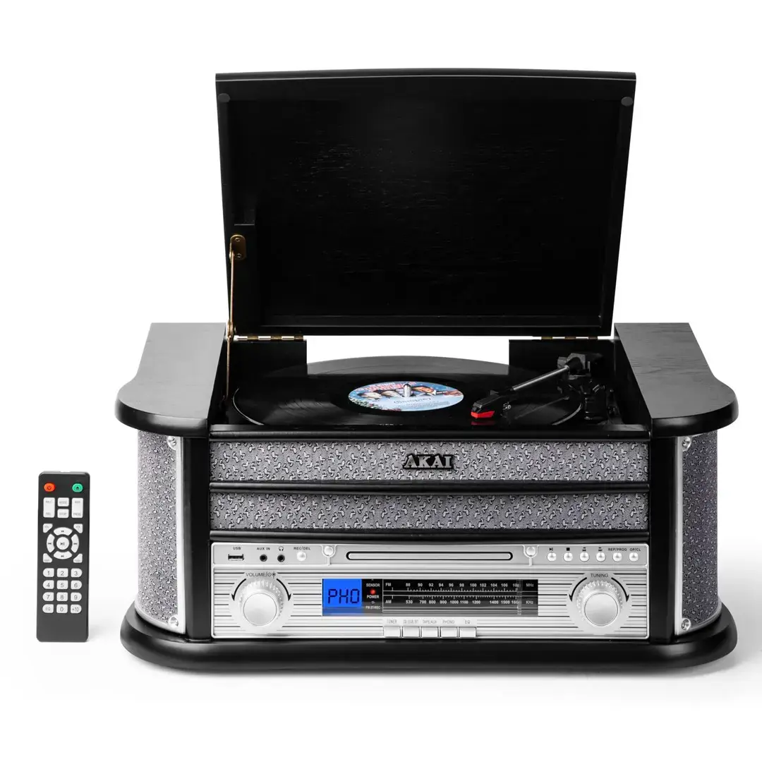 AKAI ATT-350CC - a record player with a CD and cassette player