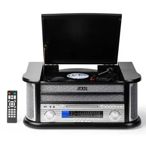 AKAI ATT-350CC - a record player with a CD and cassette player