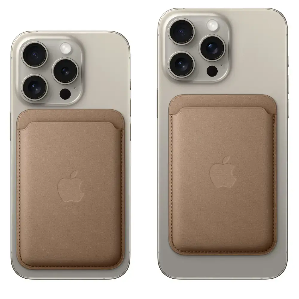 "iPhone FineWoven" piniginė su "MagSafe" - Taupe