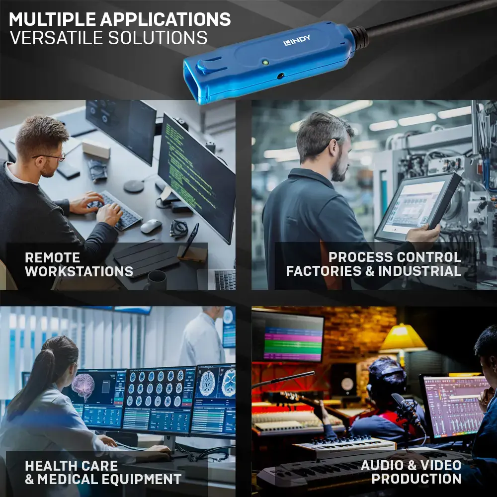 "Lindy" 8 m USB 3.0 aktyvusis ilgintuvas "Pro", 8 m, USB A, USB A, USB 3.2 Gen 1 (3.1 Gen 1), 5000 Mbps, juodas