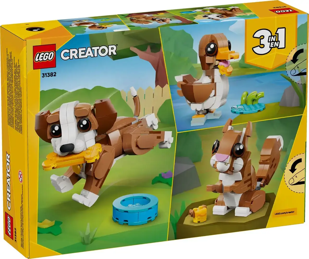 LEGO CREATOR 3 IN 1 31382 Cute Animals: Playful Puppy Dog