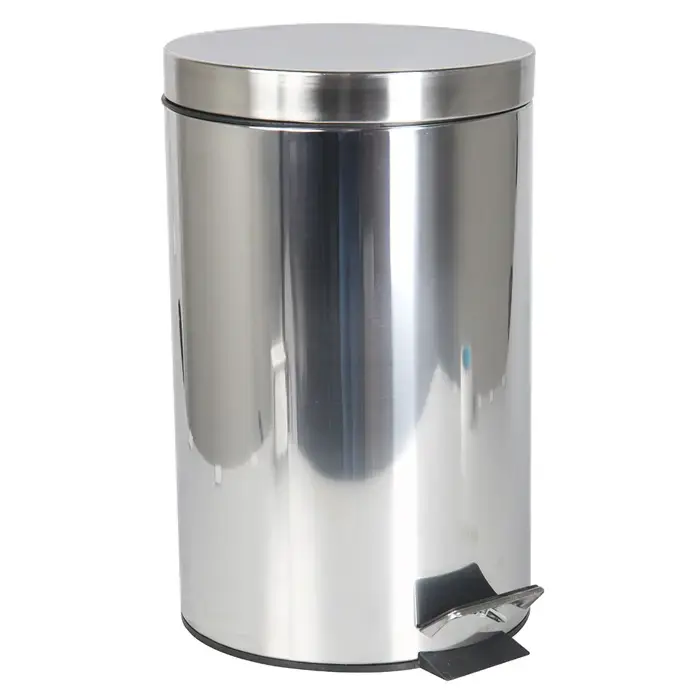 Šiukšlių dėžė SAIMA, su pedalu, 12 L, sidabro sp.