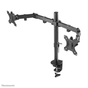 NEOMOUNTS BY NEWSTAR Monitor Dual-DeskMount 10-32inch clamp/grommet Full motion Tilt Swivel Pivot juoda