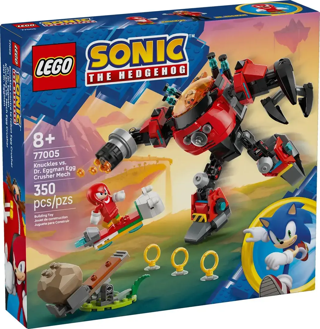 LEGO SONIC THE HEDGEHOG 77005 Knuckles vs. Dr. Eggman Egg Crusher Mech