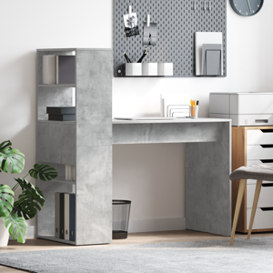 stalas su saugojimu Betono pilkas 113x54x120 cm Inžinerinė mediena