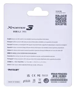 PARTIOT FLASHDRIVE Xporter 3 64GB A tipo USB 3.2