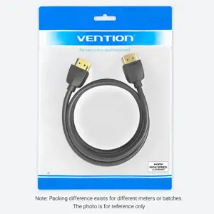 "Vention" nešiojamasis HDMI kabelis 3M juodas, 3 m, A tipo HDMI (standartinis), A tipo HDMI (standartinis), 3D, 18 Gbit/s, juodas