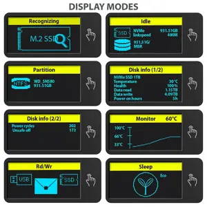 SSD ACC ENCLOSURE M.2 NVME/SATA USB3.2 EEM2-SD2 AXAGON