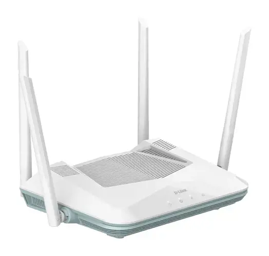 D-Link EAGLE PRO AI AX3200 išmanusis maršrutizatorius R32, "Wi-Fi 6" (802.11ax), dviejų dažnių (2,4 GHz / 5 GHz), Ethernet LAN, baltos spalvos, stalinis / biuro maršrutizatorius