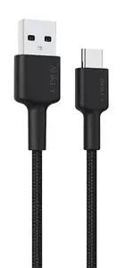 AUKEY CB-CD30 USB-C Type-C Power Delivery PD 3A 0,9 m nailono juoda