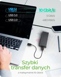 ICYBOX IB-1817MC-C31 Išorinis korpusas PCIe NVMe/SATA M.2 SSD USB 3.1 Type-C pilkos spalvos