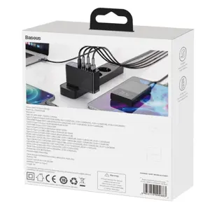 "Baseus GaN2 Pro" greitasis įkroviklis 100 W USB / C tipo USB greitasis įkrovimas 4+ Power Delivery Black (juodas)