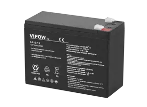 "VIPOW" 12V 10Ah gelio akumuliatorius