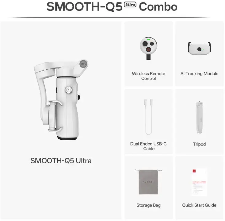 Zhiyun Smooth Q5 Ultra Combo mobile gimbal