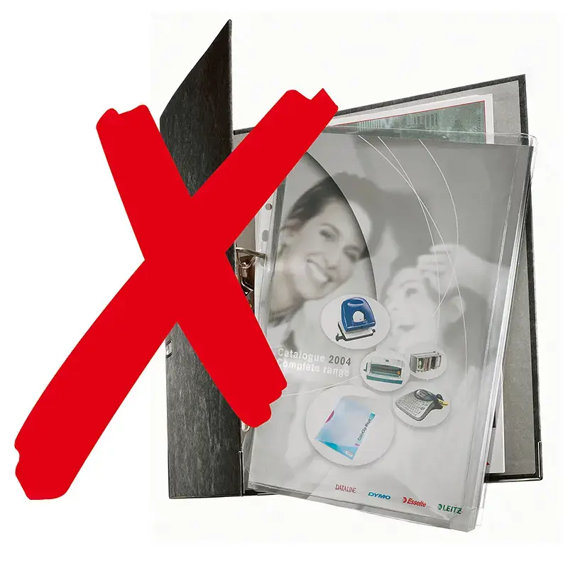 Įmautė su metaliniu krašteliu ESSELTE, A4, (pak. - 3 vnt.), skaidri