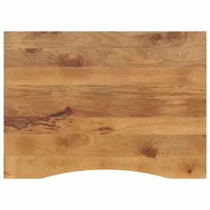 Rašomojo stalo stalviršis su linkiu, 100x80x2,5 cm, mango