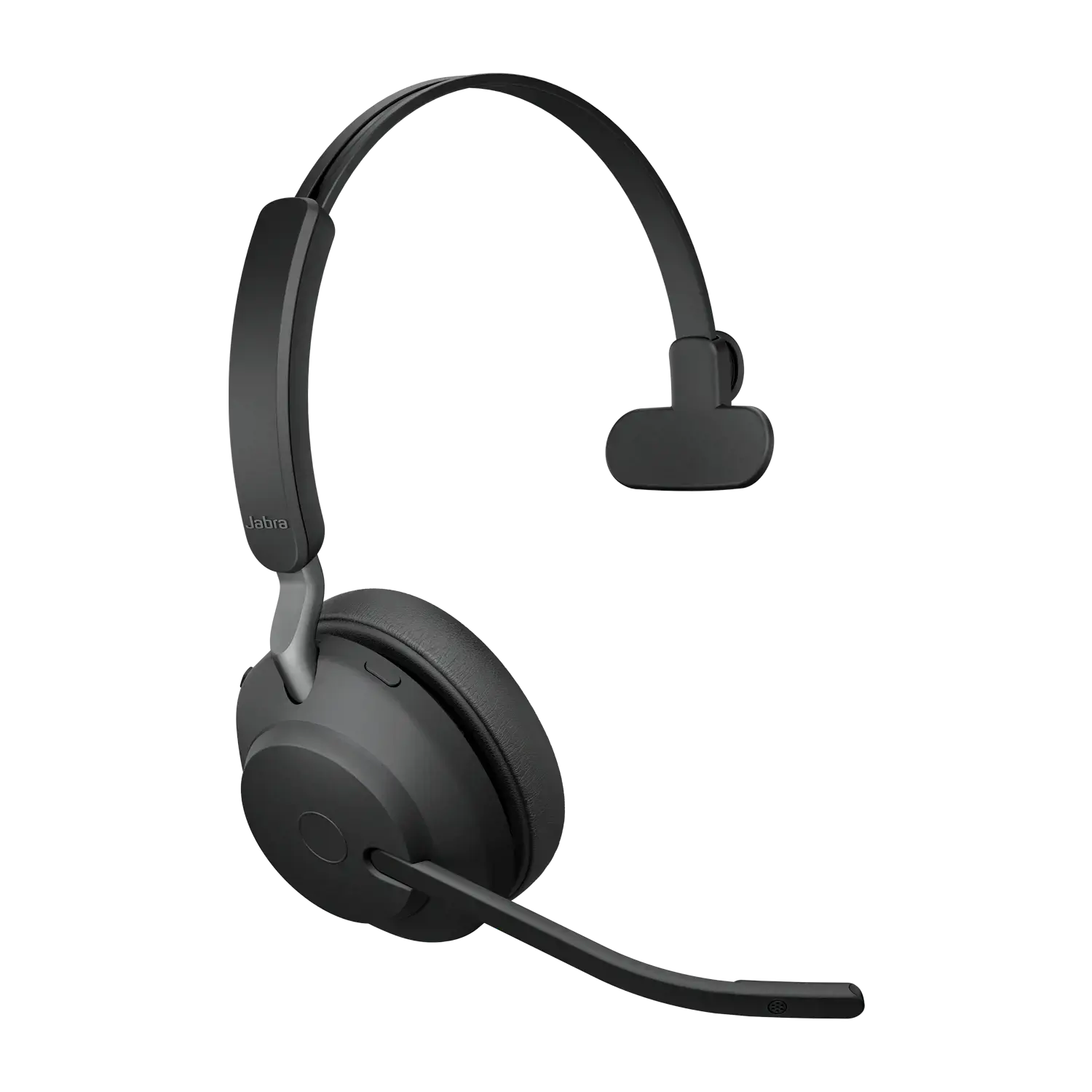 "Jabra Evolve2 65 USB-A UC Mono" su įkrovimo stoveliu - juoda, belaidis ryšys, biuras / skambučių centras, 20-20000 Hz, 99,2 g, ausinės, juoda