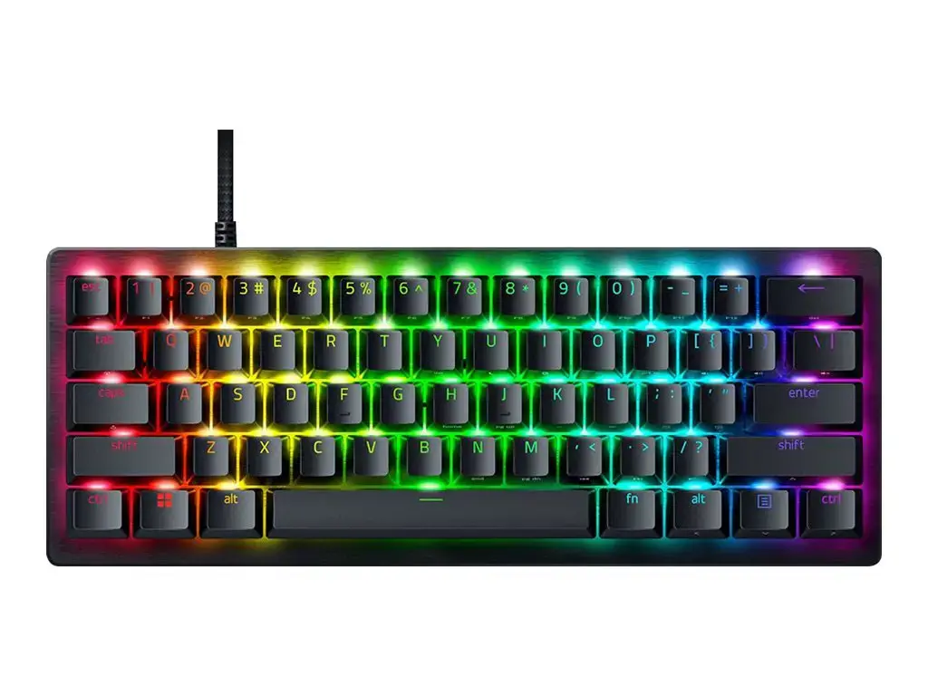 "Razer Huntsman V3 Pro" mini žaidimų klaviatūra Laidinė JAV, juoda
