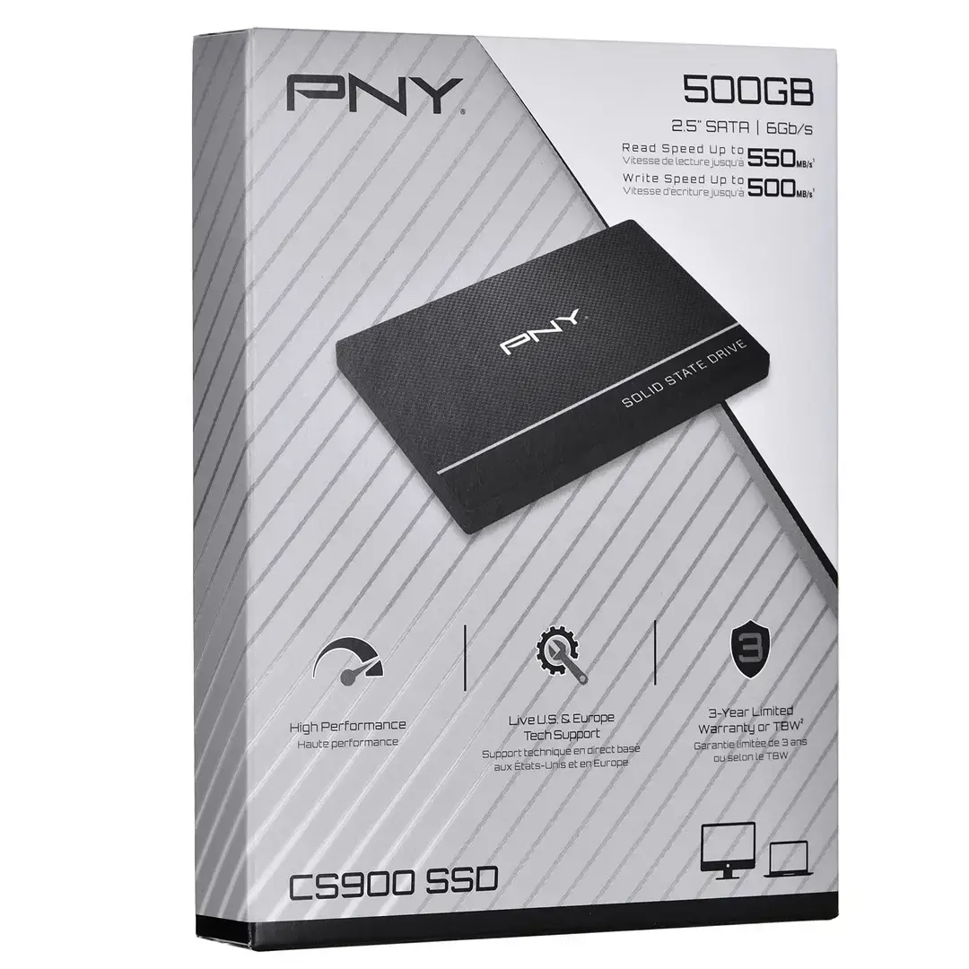 SSD diskas PNY SSD7CS900-500-RB 500 GB, 2.5", Serial ATA III