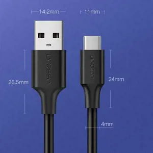 Ugreen 60117, 1,5 m, USB A, USB C, USB 2.0, 480 Mbps, juodas