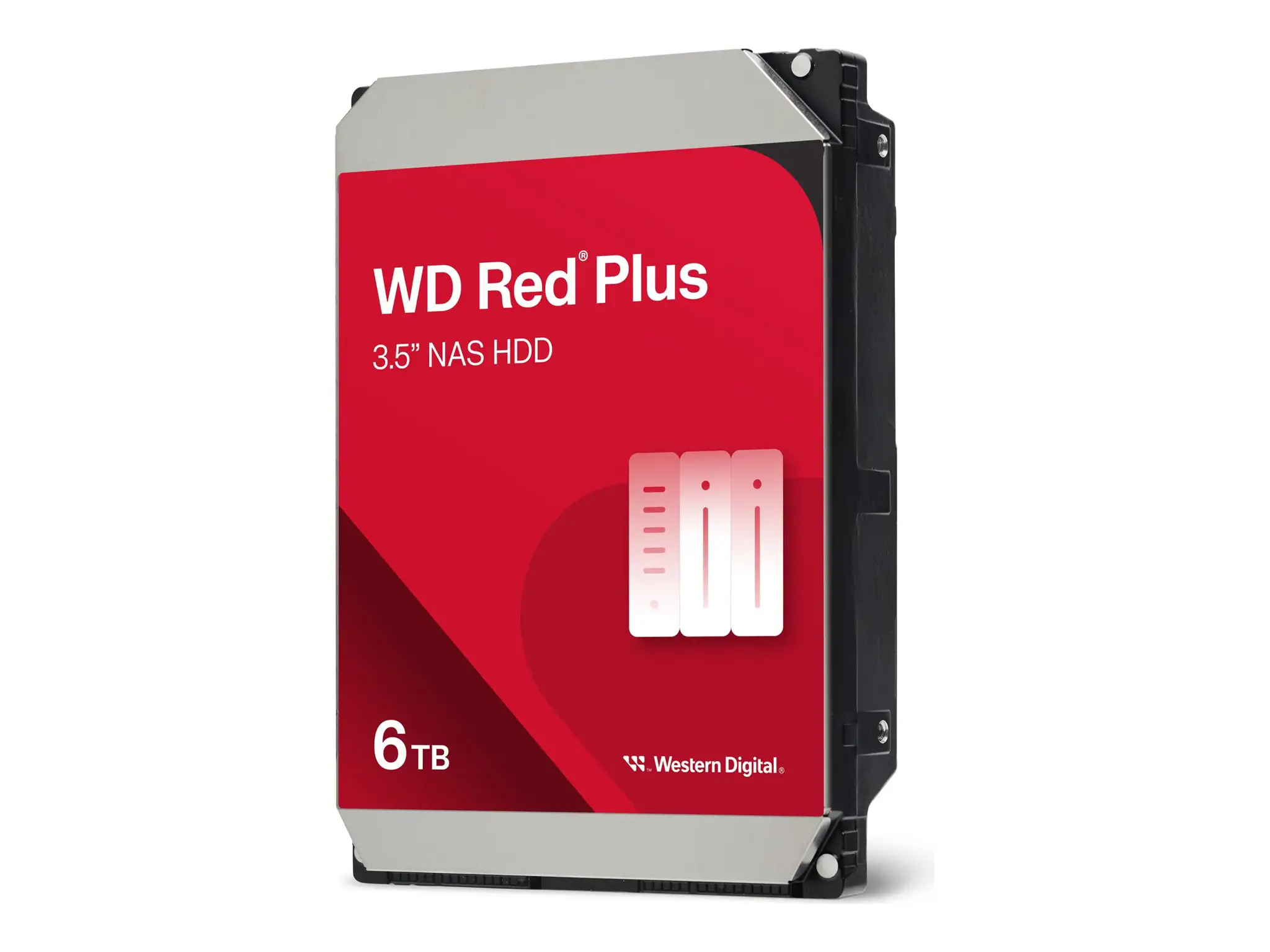 "WD Red Plus" 6 TB SATA 6 Gb/s 3,5 colių 258 MB spartinančiosios atminties vidinis kietasis diskas Nefasuotas