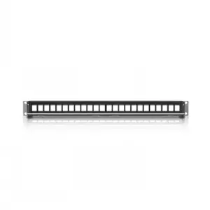 UBIQUITI 24-PORT BLANK KEYSTONE PATCH PANEL. STANDALONE INSERT THAT CAN BE EASILY INSTALLED INTO AN EXISTING NETWORK EQUIPMENT RACK TO CREATE A CLEAN, UNIFORM AESTHETIC