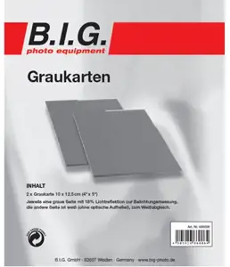 BIG pilkas kortelių rinkinys 10x12cm 2vnt.