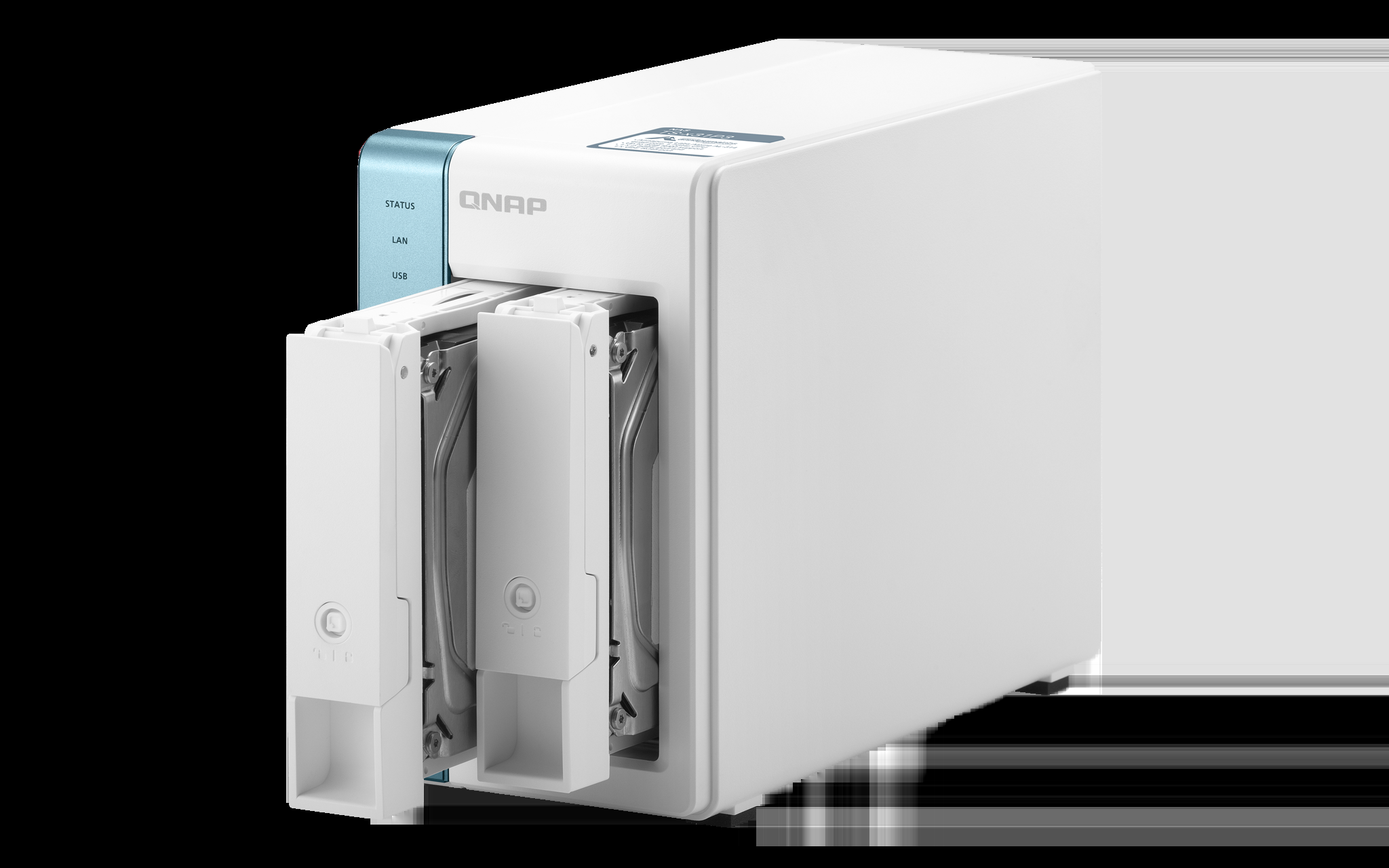 QNAP TS-233 2 lizdų ARM 2,0 GHz keturių branduolių 2xSATA 6 Gb/s 2 GB RAM įmontuota 1xGbE 1xUSB3.2 Gen1 ir 2xUSB2.0