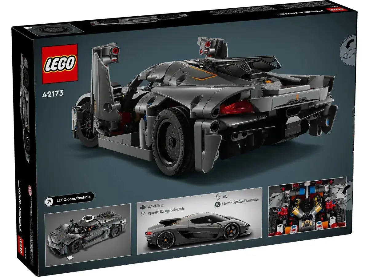 LEGO TECHNIC 42173 Koenigsegg Jesko Absolute Grey Hypercar