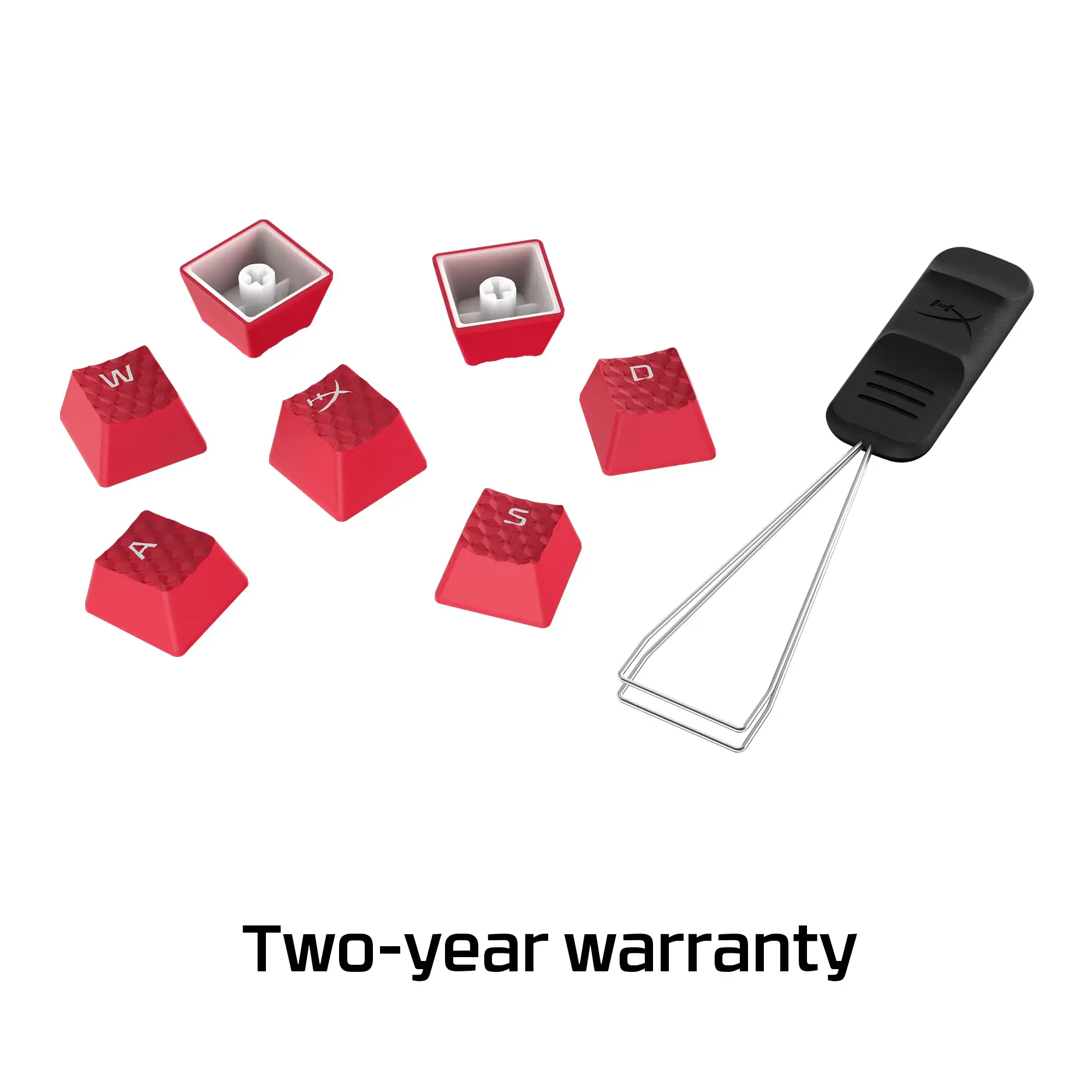 "HyperX" guminiai klavišų dangteliai, klaviatūros dangtelis, termoplastinis elastomeras (TPE), 1,4 mm, raudonos spalvos