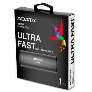 ADATA išorinis SSD diskas SE760 1TB titanium
