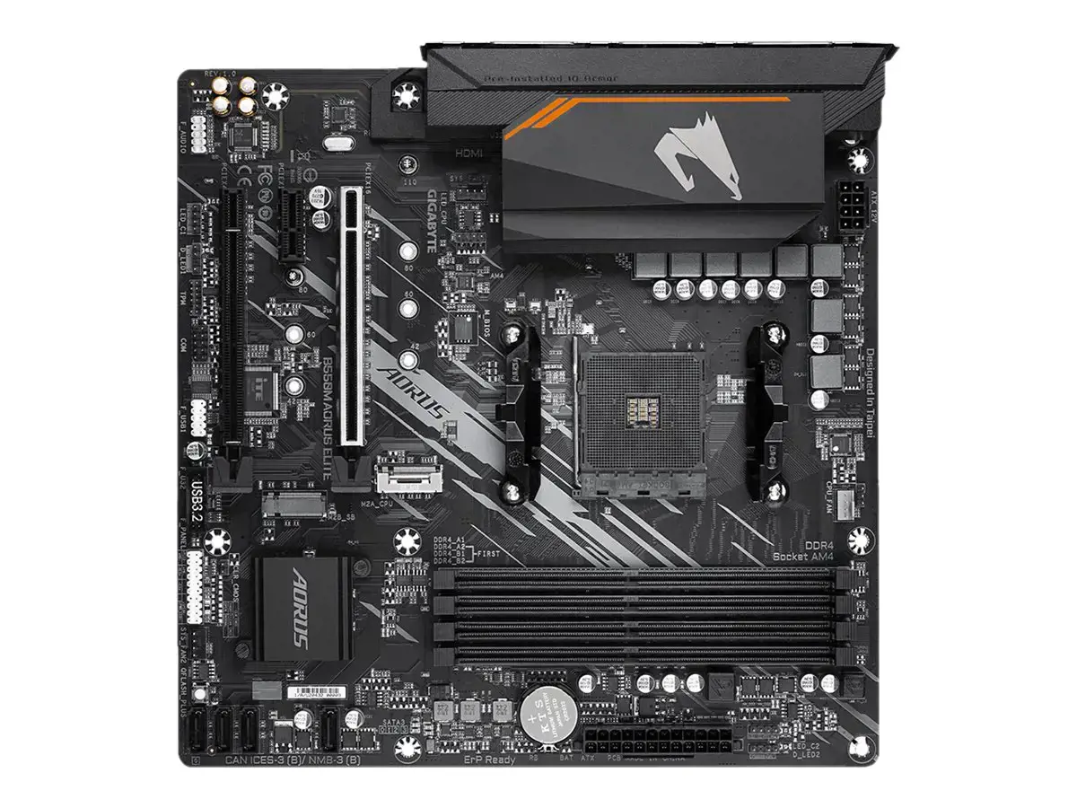Gigabyte B550M AORUS ELITE, AMD, "Socket AM4", 3 kartos "AMD Ryzen™ 3", 3 kartos "AMD Ryzen 5", 3 kartos "AMD Ryzen™ 7", 3 kartos..., DDR4-SDRAM, 128 GB, DIMM