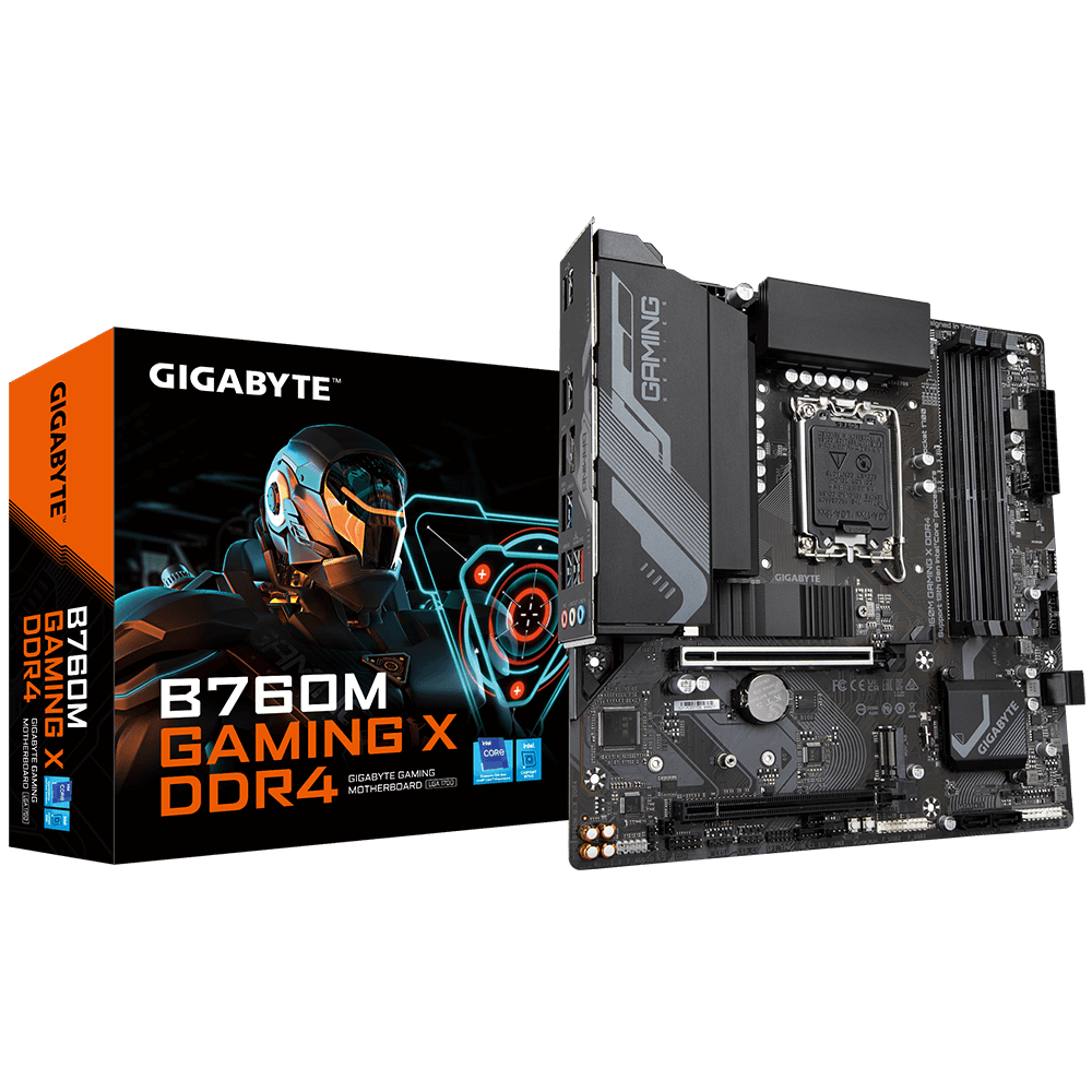 Gigabyte B760M GAMING X DDR4, "Intel", LGA 1700, "Intel® Celeron®", "Intel® Core™ i3", "Intel® Core™ i5", "Intel® Core™ i7", "Intel® Core™ i9",..., LGA 1700, DDR4-SDRAM, 128 GB