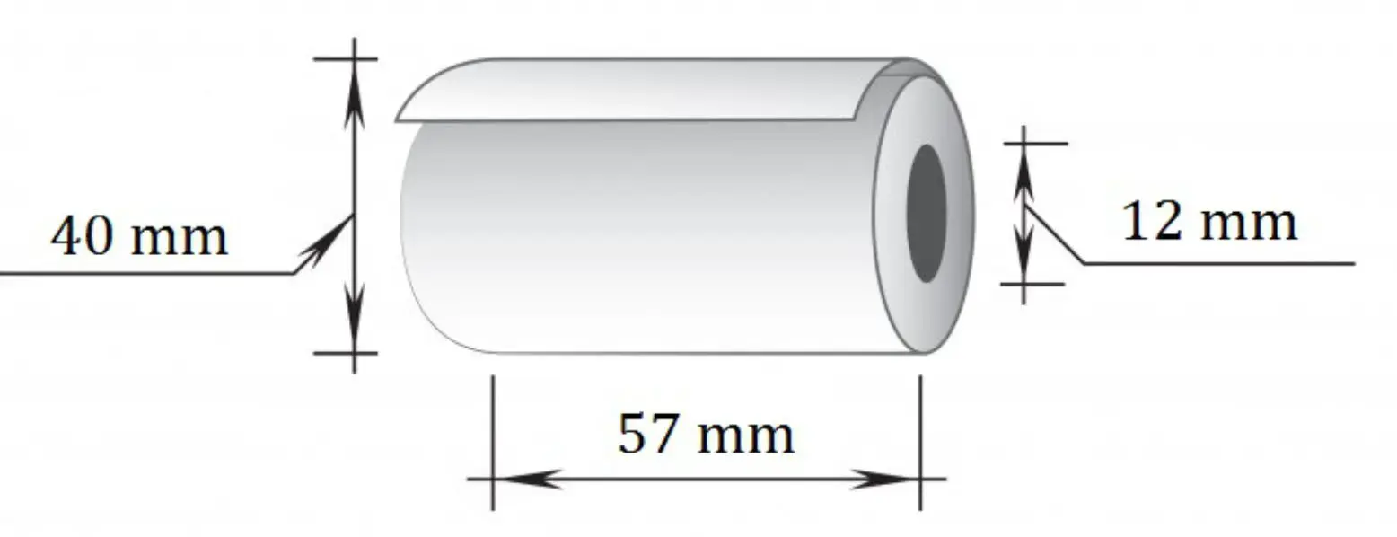 Terminė kasos juosta, 57 mm x 18 m/12 mm, 48g., 10 vnt/pak