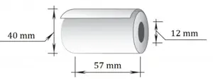 Terminė kasos juosta, 57 mm x 18 m/12 mm, 48g., 10 vnt/pak