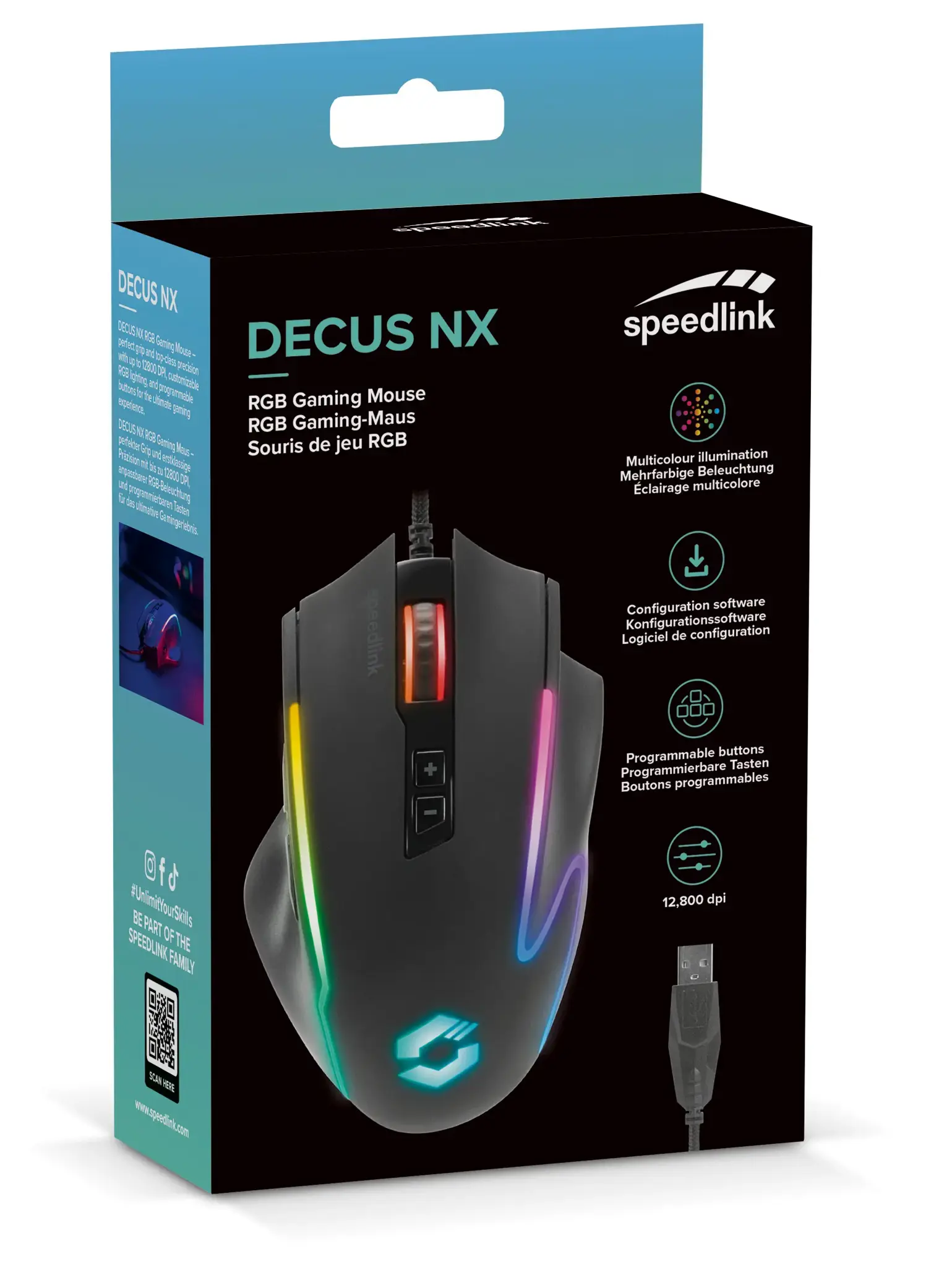 Speedlink mouse Decus NX RGB, black (SL-680024-RRBK)