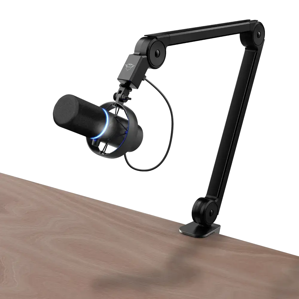 "Trust GXT 255+ Onyx", kompiuterio mikrofonas, 30-18000 Hz, 24 bitų, 96 kHz, 130 dB, kardioidinis