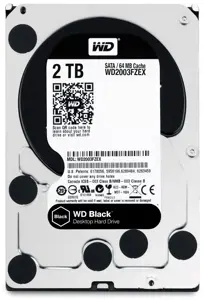 "WD Desktop Black" 2 TB kietasis diskas 7200 aps./min 6 Gb/s serijinės ATA sATA 64 MB spartinančiosios atminties 3,5 colių vidinis RoHS reikalavimus atitinkantis kietasis diskas Nefasuotas