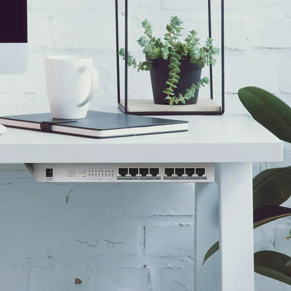 Zyxel GS1008HP, nevaldomas, Gigabit Ethernet (10/100/1000), maitinimas per Ethernet (PoE)