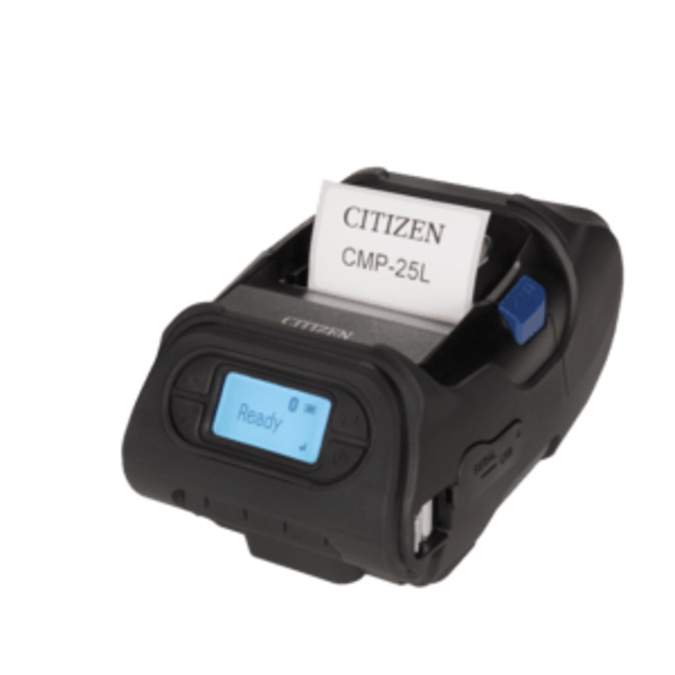 Citizen CMP-25L, USB, RS232, BT, 8 taškų/mm (203 dpi), ekranas, ZPL, CPCL