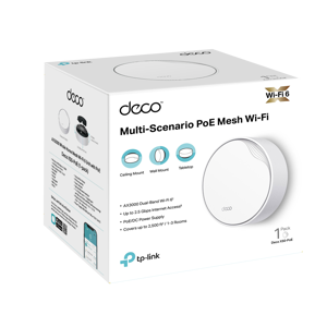 TP-Link AX3000 Whole Home Mesh WiFi 6 System with PoE, White, Internal, Mesh router, 230 m², 0 - 40 °C, -40 - 60 °C