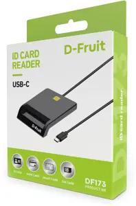 D-Fruit ID card reader USB-C DF173, black