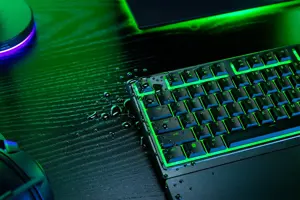 "Razer" žaidimų klaviatūra "Ornata V3 X" RGB LED apšvietimas, NORD, laidinė, juoda, tyli membrana, skaitmeninė klaviatūra