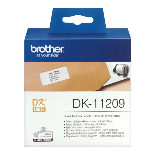 BROTHER DK11209 Adress-Etiketten QL500 29x62 800 vnt.