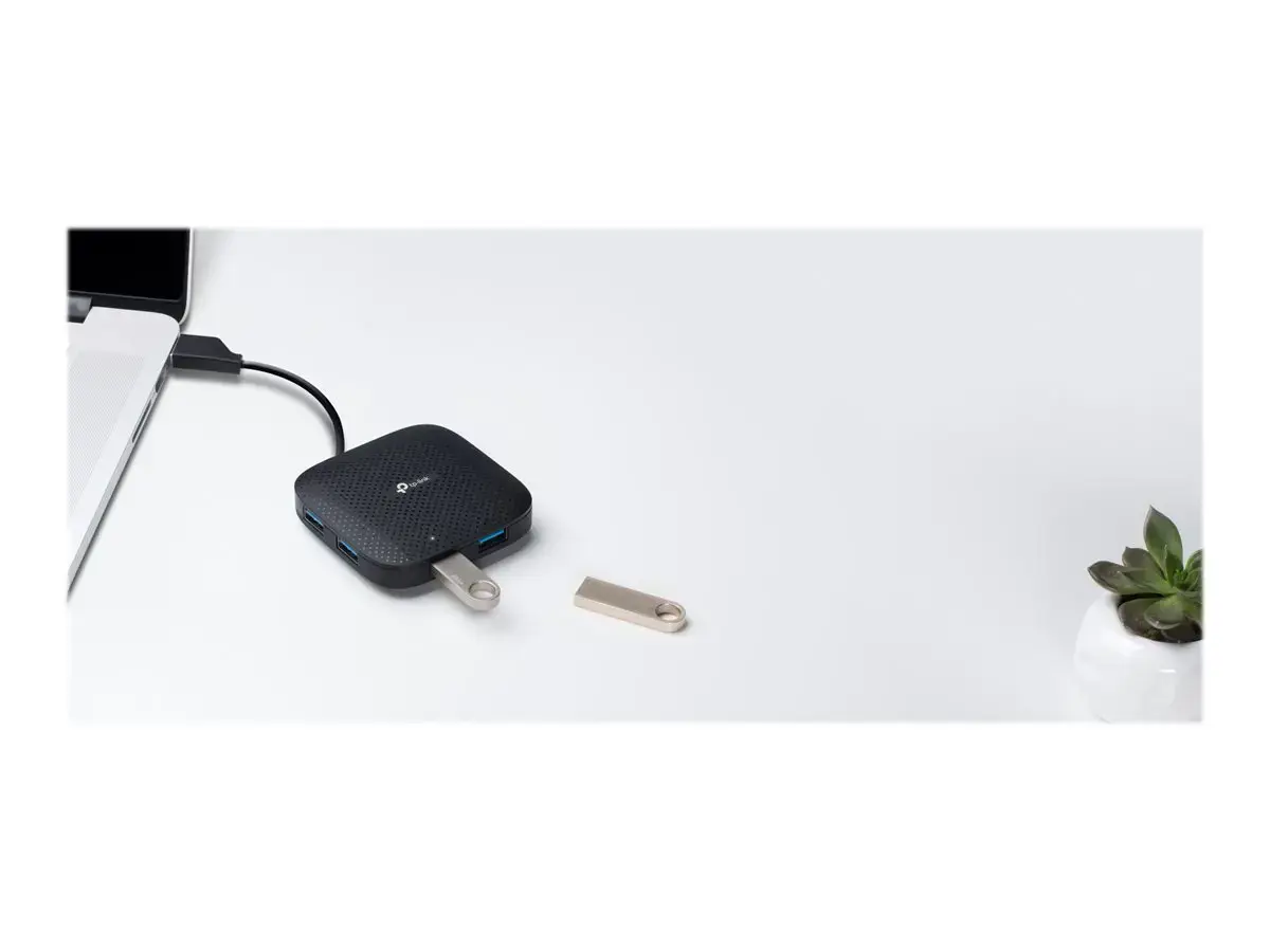 TP-Link UH400, USB 3.2 Gen 1 (3.1 Gen 1) Type-A, USB 3.2 Gen 1 (3.1 Gen 1) Type-A, 5000 Mbit/s, juoda, 71 mm, 71 mm, 71 mm