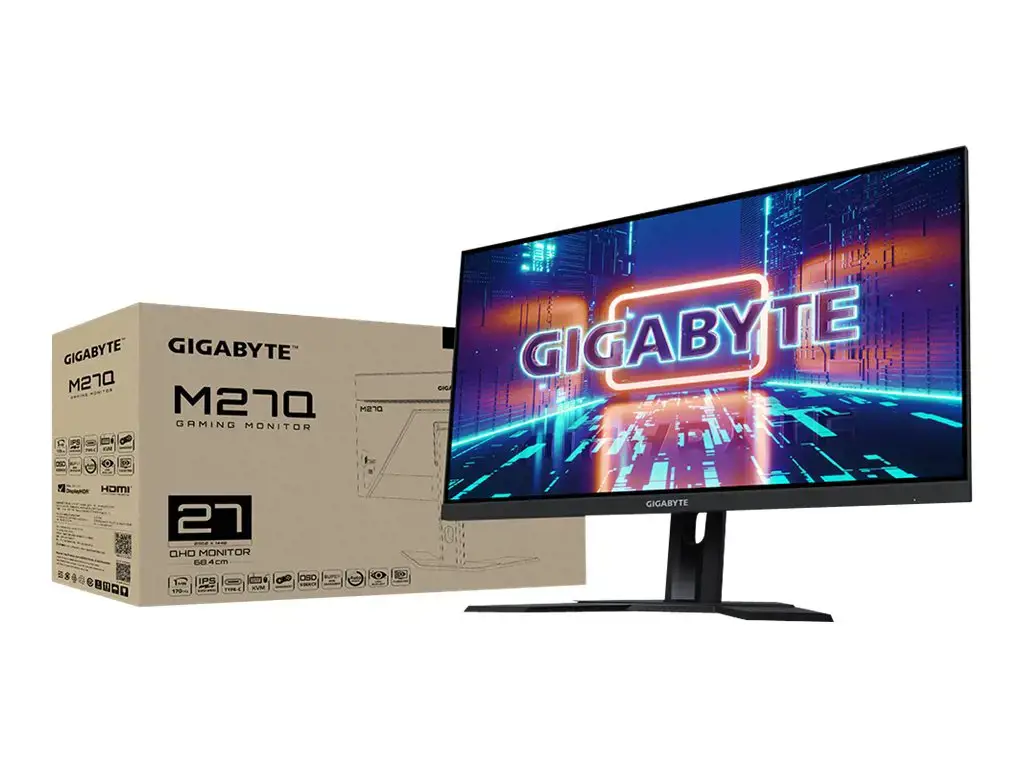 Monitorius GIGABYTE M27Q 27inch SS IPS Monitor 2  560x1440 1 70Hz HDR400 HDMI 2.0 x2 Display port 1.2 x1