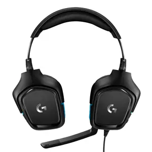 LOGITECH G432 laidinės 7.1 žaidimų ausinės - odinės - juodos/mėlynos spalvos - USB